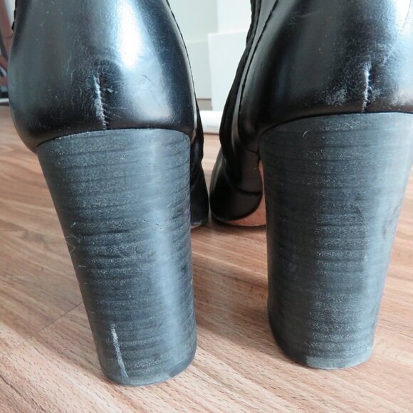 MADEWELL The Sutton Ankle Boots in Black Leather Minimalist Classic - Size US 8 - Picture 11 of 14